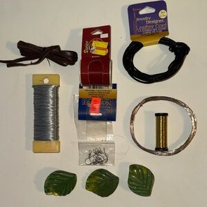 Jewelry Designing Making Bundle of Wire Leather Cord Earring Fish Hooks